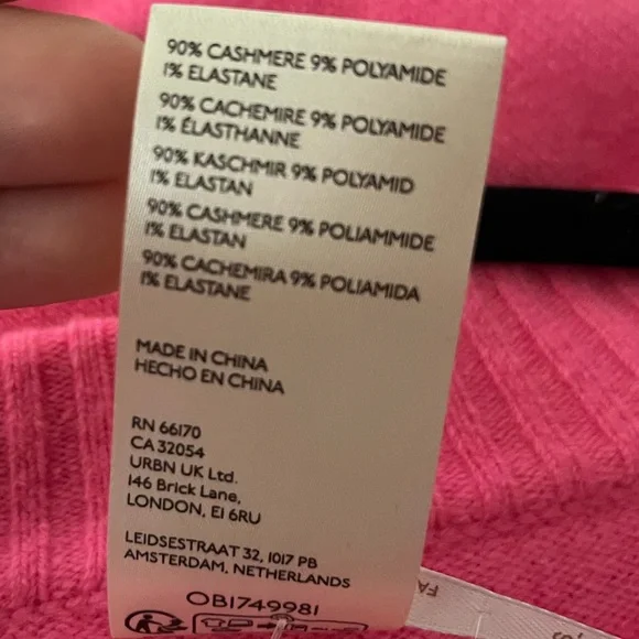 Free People Rhy Cashmere Pink Sweater NWT Small - Picture 8 of 9